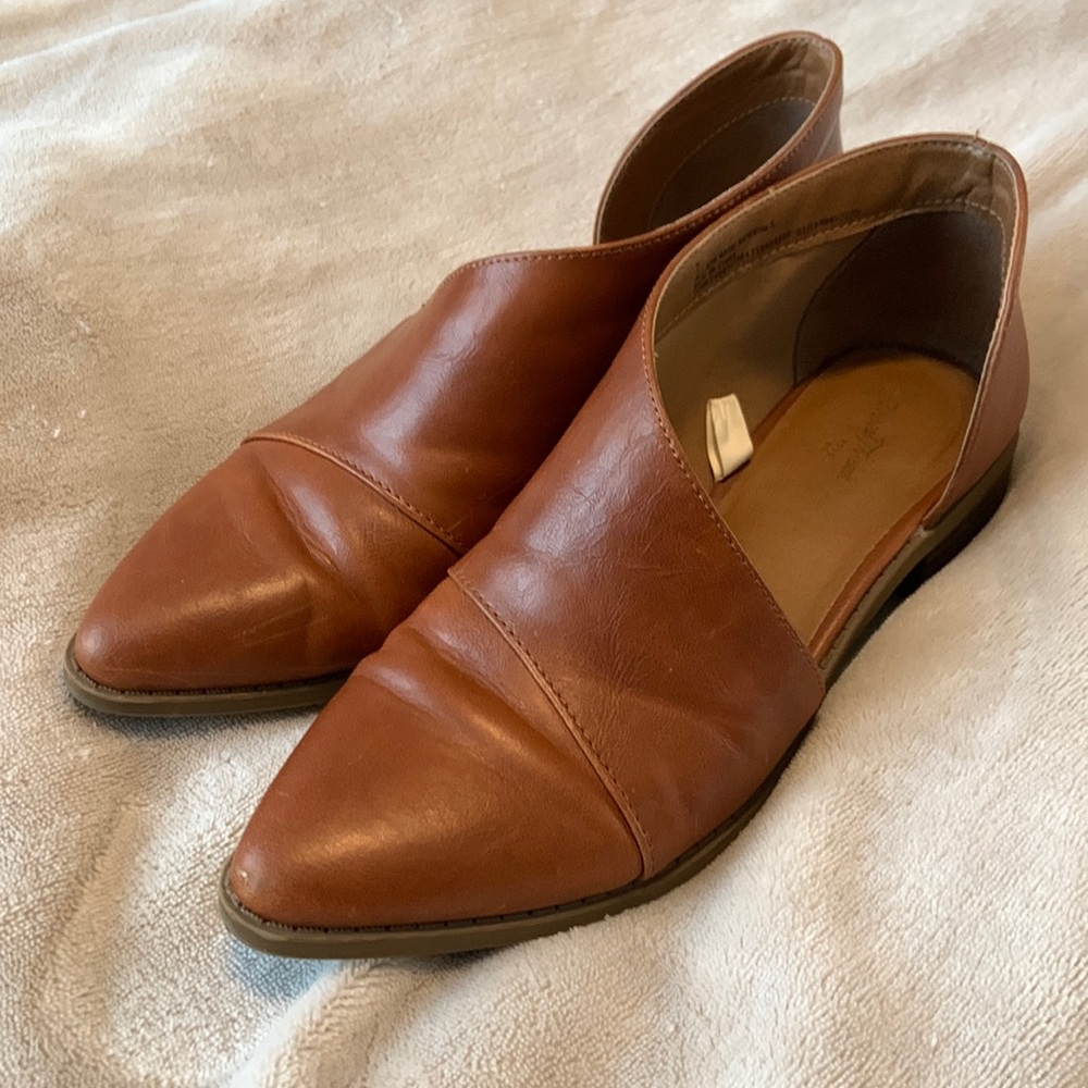 Target Size 7 brown pleather booties